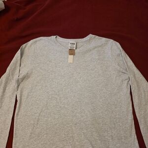 Pink Victoria Secret Gray Long Sleeve Shirt